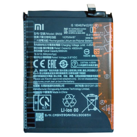 Batterie Xiaomi Redmi Note 10 4G / Redmi Note 10 Pro / Redmi Note 10s BN59 5000mAh Original Qualité
