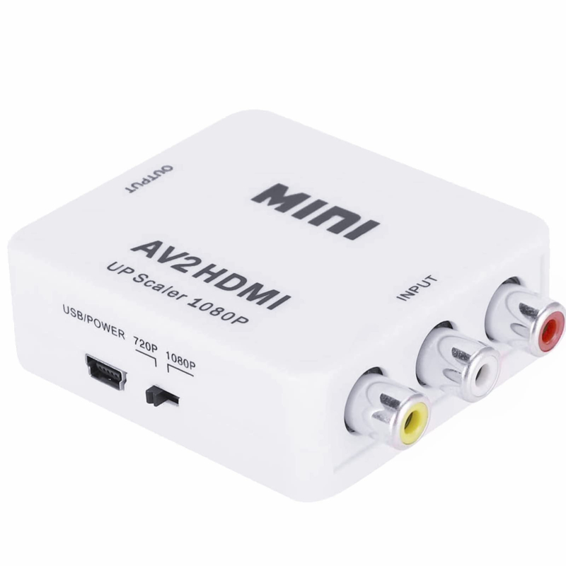 Adaptateur AV/RCA vers HDMI 1080P HD – Convertisseur AV/RCA to HDMI avec Support PAL/NTSC Haute Qualité