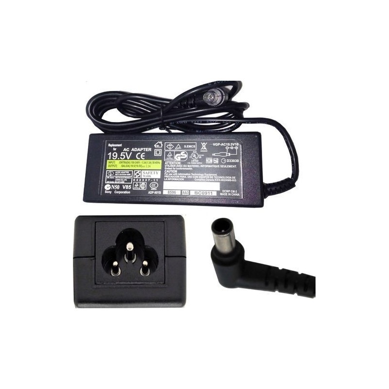 Chargeur Sony Vaio Adaptateur PC Portable Sony 19.5v 4.7a 90W