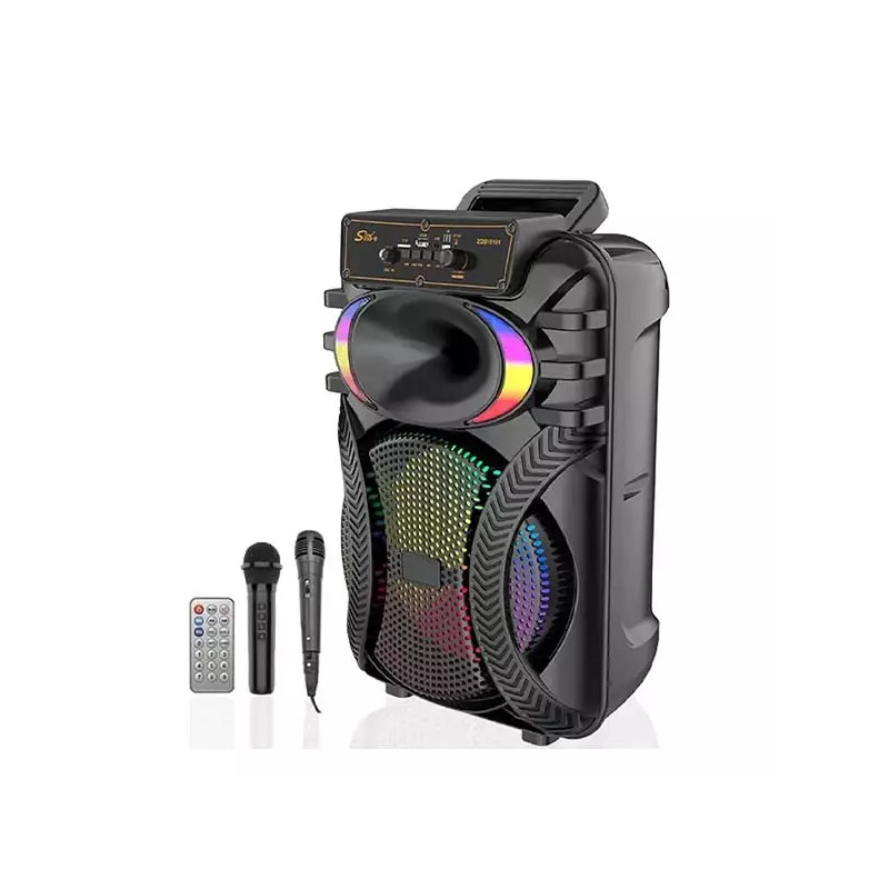 Haut parleur Speaker Bluetooth avec Microphones Portable HiFi System 20000W