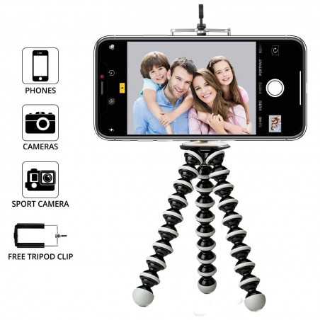 Tripod Gorilla Flexible Polyvalent avec support Smartphone et Camera Gopro...