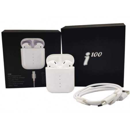 TWS i100 Tactile Wireless Bluetooth Sans Fil Charge Stereo Earphone