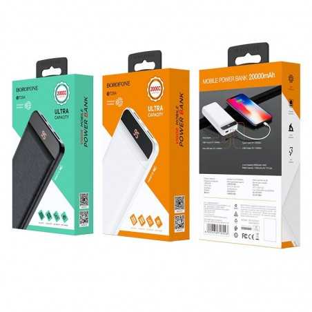 Power bank 20000mAh capacity BT29A , Micro-USB / Lightning input, dual USB 2A output