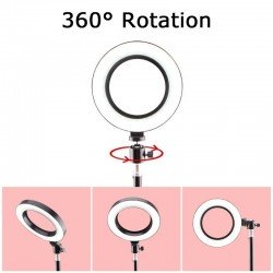 Ring Light LED Dimmable Lamp Studio Photo Phone Video Live Photography Selfie Light with USB Cable