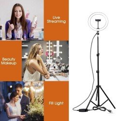 Ring Light LED Dimmable Lamp Studio Photo Phone Video Live Photography Selfie Light with USB Cable