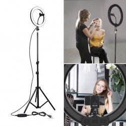 Ring Light LED Dimmable Lamp Studio Photo Phone Video Live Photography Selfie Light with USB Cable