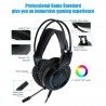 Casque Gamer V2000 Sound 7.1 basse stéréo avec Microphone LED coloré pour Smartphone Xbox PS4 et PC