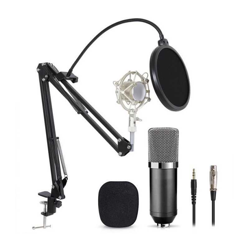 Kit Studio BM800 Professionnel Microphone Live Stream Broadcasting Recording  pour Skype Youtuber Karaoke Gaming Recording