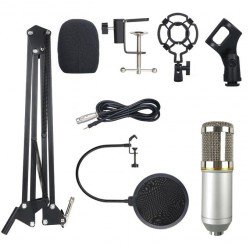 Kit Studio BM800 Professionnel Microphone Live Stream Broadcasting Recording  pour Skype Youtuber Karaoke Gaming Recording