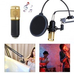 Kit Studio BM800 Professionnel Microphone Live Stream Broadcasting Recording  pour Skype Youtuber Karaoke Gaming Recording