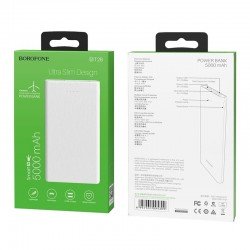Powerbank BT2B BOROFONE 5000mAh capacity,Micro-USB input, dual USB 1A output, LED power level