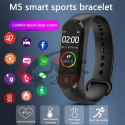 M5 Smart Band Connecté Bluetooth de Sport Tracker de Fitness Moniteur de Fréquence Cardiaque Étanche pour Femmes Hommes