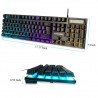 Pack Clavier et souris Gamer Mécanique en Métal Avec Touches Multimédia Rainbow LED RGB Backlight