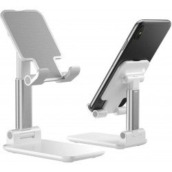 Support Smartphone en métal de bureau pliable alliage réglable Portable Design ergonomique Compatible avec Smartphone/tablette