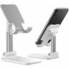 Support Smartphone en métal de bureau pliable alliage réglable Portable Design ergonomique Compatible avec Smartphone/tablette