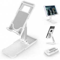 Support Smartphone en métal de bureau pliable alliage réglable Portable Design ergonomique Compatible avec Smartphone/tablette
