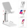 Support Smartphone en métal de bureau pliable alliage réglable Portable Design ergonomique Compatible avec Smartphone/tablette