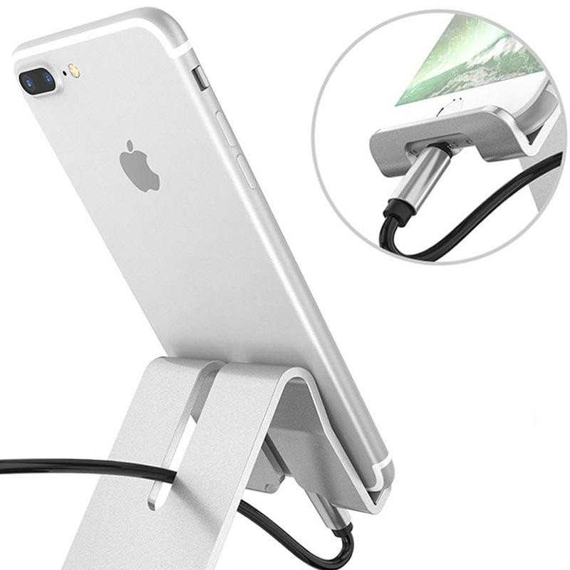 Support Smartphone en aluminium Compatible avec les Smartphones et tablettes 4-10 pouces