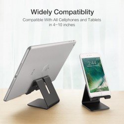 Support Smartphone en aluminium Compatible avec les Smartphones et tablettes 4-10 pouces