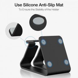 Support Smartphone en aluminium Compatible avec les Smartphones et tablettes 4-10 pouces