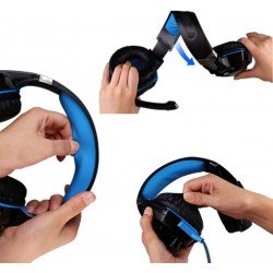 Casque G2000 KOTION EACH Gamer Casque écouteur stéréo basse  avec micro, LED pour PC PS4 X-BOX