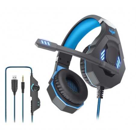 Casque GT93 Gamer E-Sports Avec Microphone LED Stéréo 7.1 compatible avec PS4 Xbox PC
