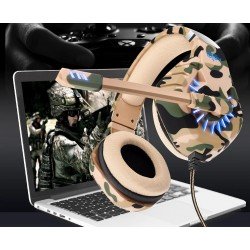 Casque GT84 Gamer E-Sports Avec Microphone LED Stéréo 7.1 compatible avec PS4 Xbox PC