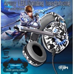 Casque GT84 Gamer E-Sports Avec Microphone LED Stéréo 7.1 compatible avec PS4 Xbox PC