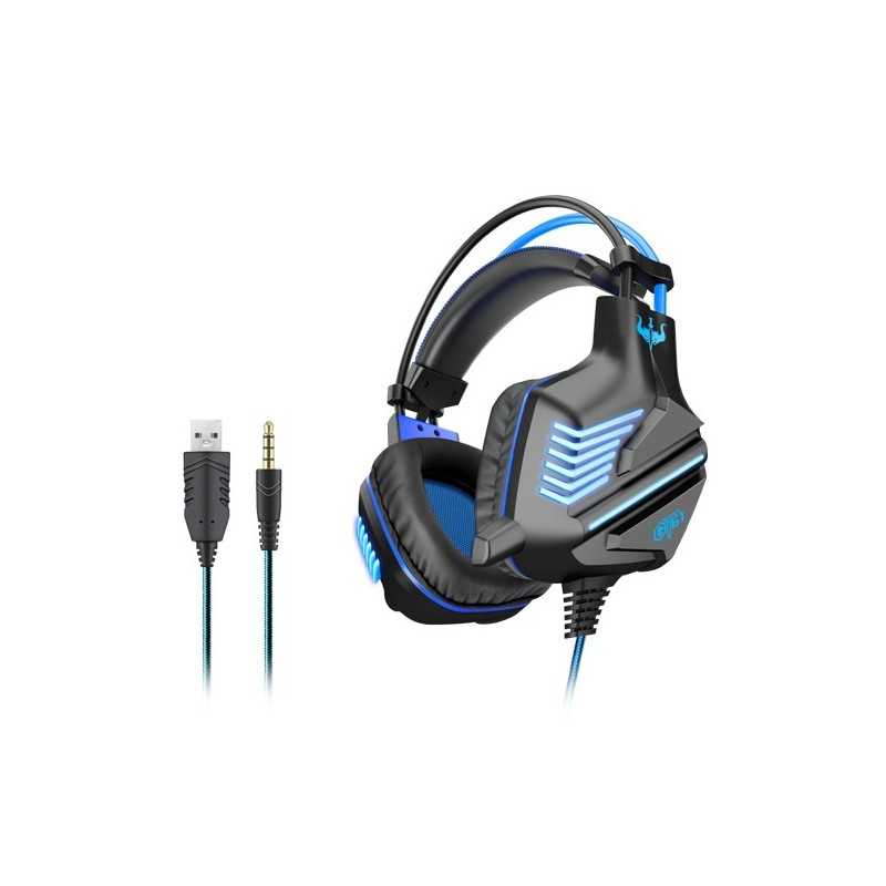Casque GT61 Gamer E-Sports Avec Microphone LED Stéréo 7.1 compatible avec PS4 Xbox PC