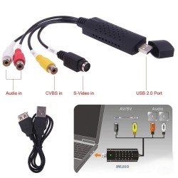 Easycap USB 2.0 Adaptateur Convertisseur Vidéo TV DVD VHS DVR Compatible win7 8 10