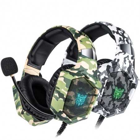 Casque ONIKUMA K8 stéréo anti-bruit avec micro LED pour PS4 XBox One PC portable tablette