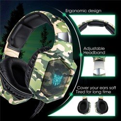 Casque ONIKUMA K8 stéréo anti-bruit avec micro LED pour PS4 XBox One PC portable tablette