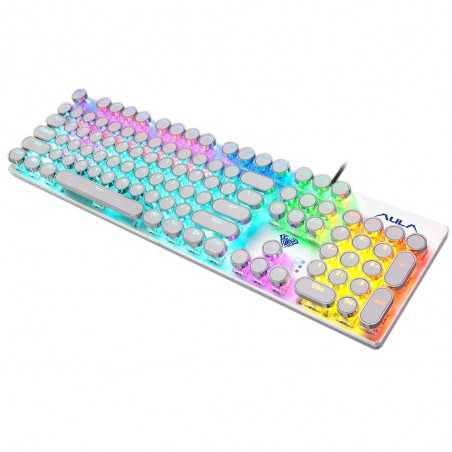 Aula S2016 Clavier MÉCANIQUE Blanc 104 Touches Rétroéclairés