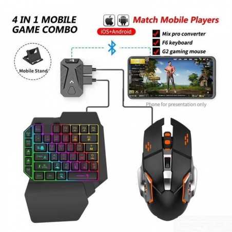 Pack Gamer Mobile 4 in 1 Convertisseur De Contrôleur Pour Smartphones  Jeux PUBG, FORTNITE, CALL OF DUTY...