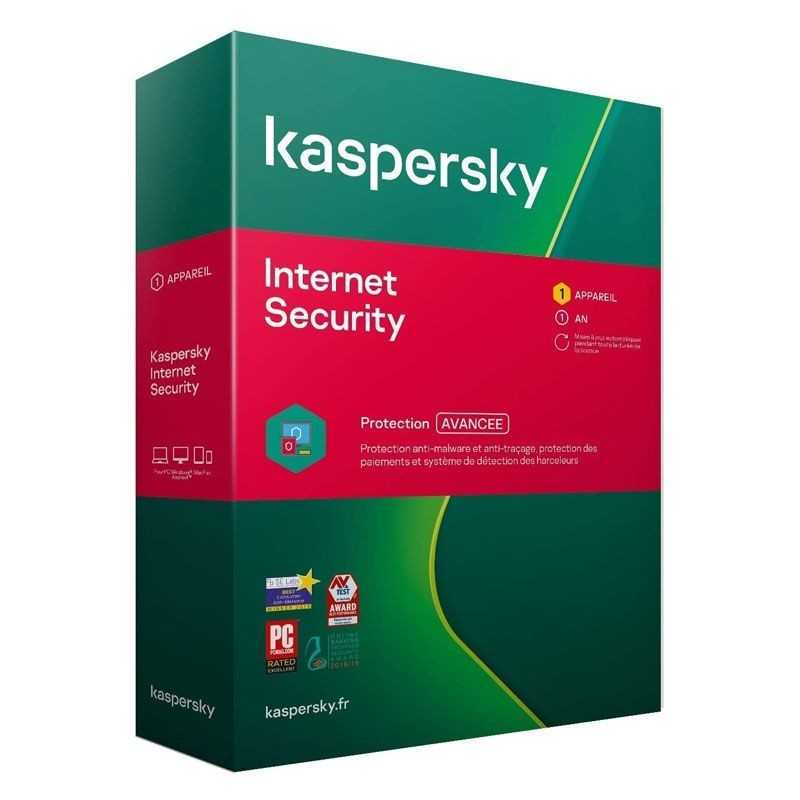 Kaspersky Internet Security 2021 1Poste/1Ans Multi-Devices