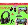Promo Gaming 3x1 : Casque PUBG GM-002 + Triger R1L1 + Gants de Jeu PUBG FreeFire manchon de doigt
