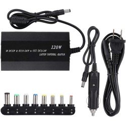 Chargeur Universel 12v 15v 16v 18v 19v 20v 22v 24v Alimentation Adaptateur chargeur Voiture PC Réfrigérateur Glaciere